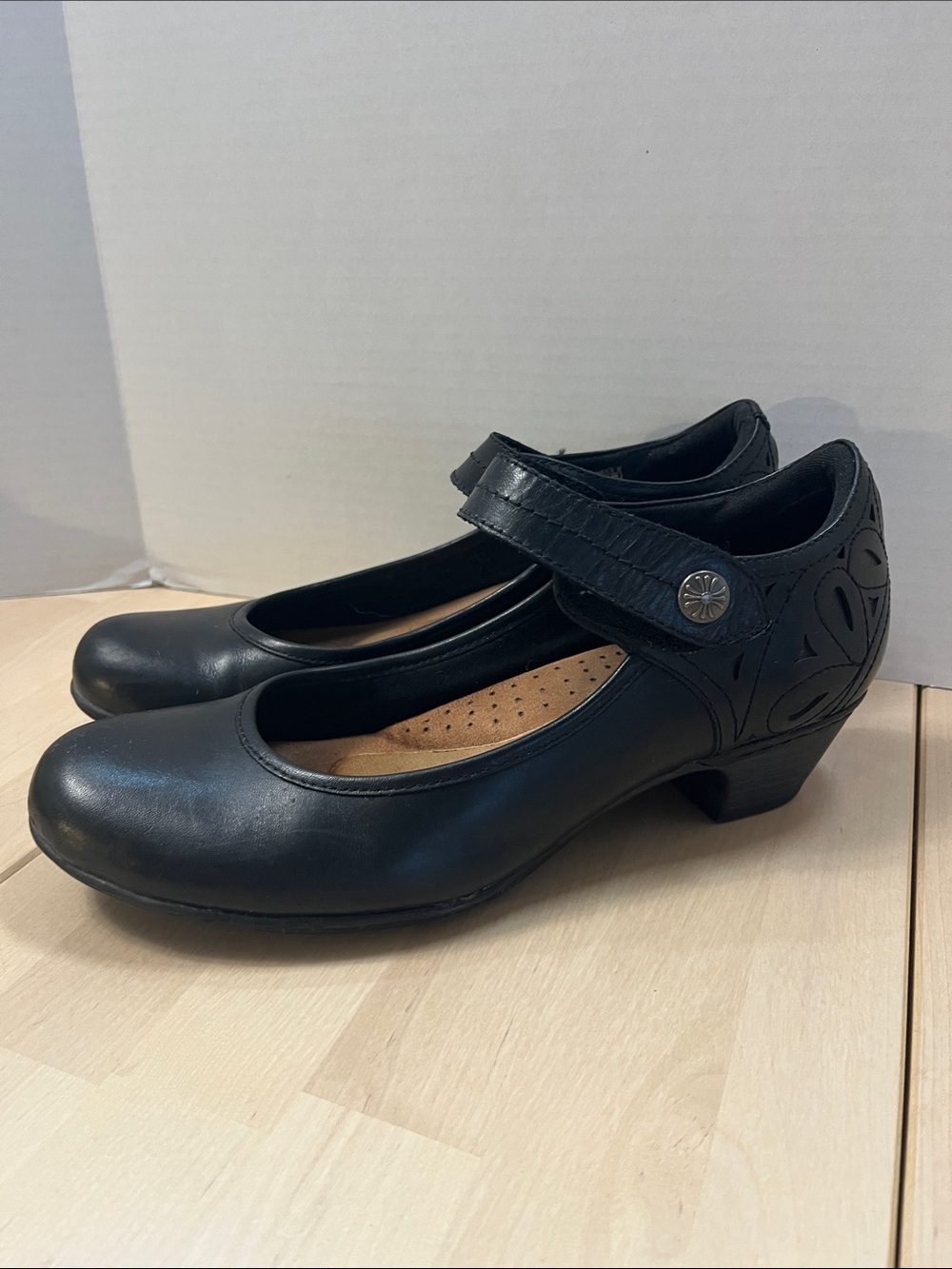 Rockport Cobb Hill Collection Black Leather Mary Jane’s Shoes Women’s Size 9.5